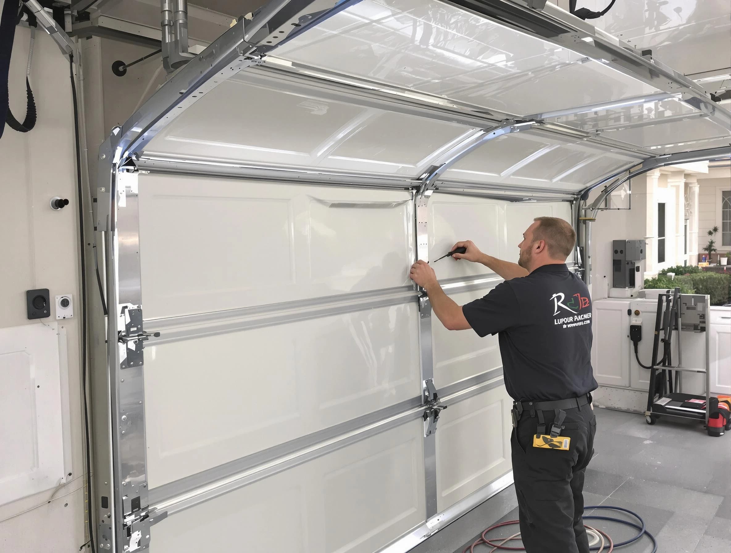 Lakewood Garage Door Repair professional performing panel repair in Lakewood