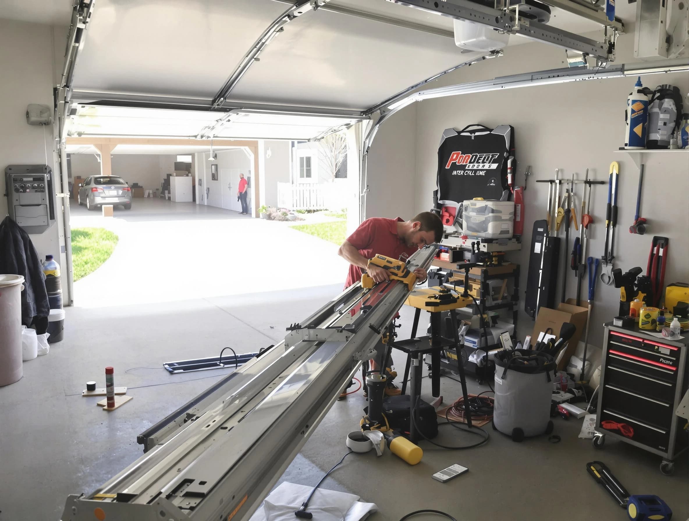 Lakewood Garage Door Repair expert performing track repair in Lakewood